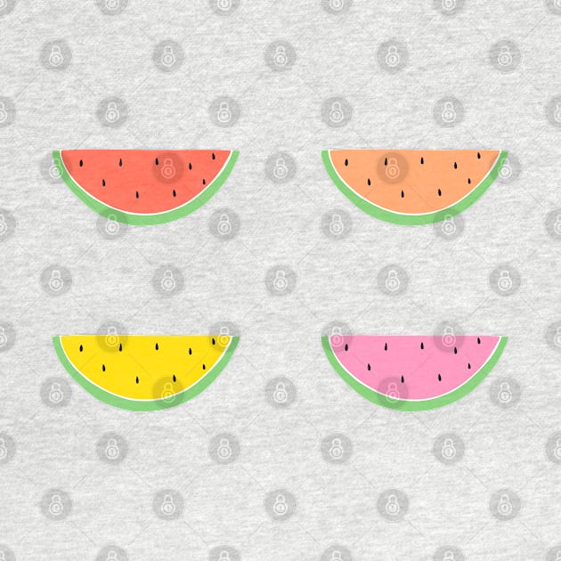 Colorful watermelons by Lizzamour